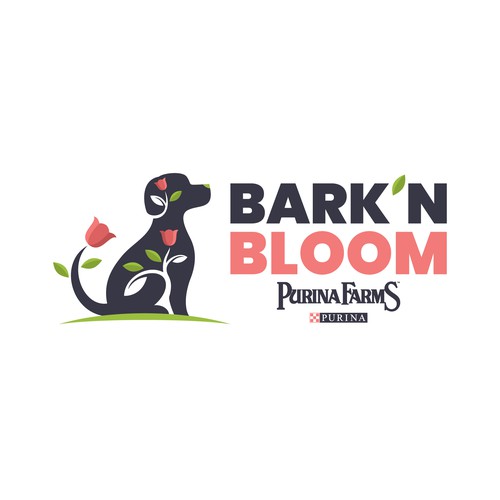 Tulip design with the title 'Logo for Bark 'n Bloom - Purina Farms'