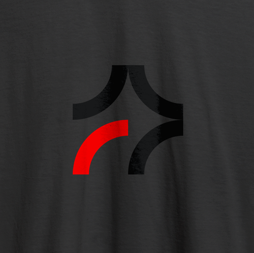 North design with the title 'Cool logo design depicting the abstract shape of a north star from which one part is evolved to help forming an abstract letter F. Originally proposed for Nordstern Finance.'