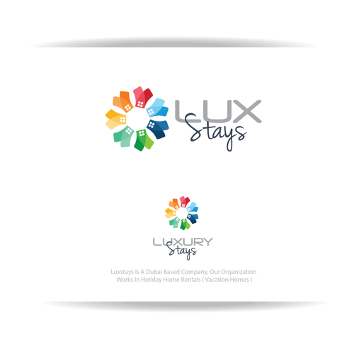Modern design logo with the title 'Logo Design For Lux Stays'