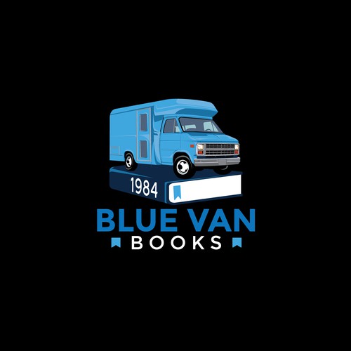 Book brand with the title 'Blue Van Books'