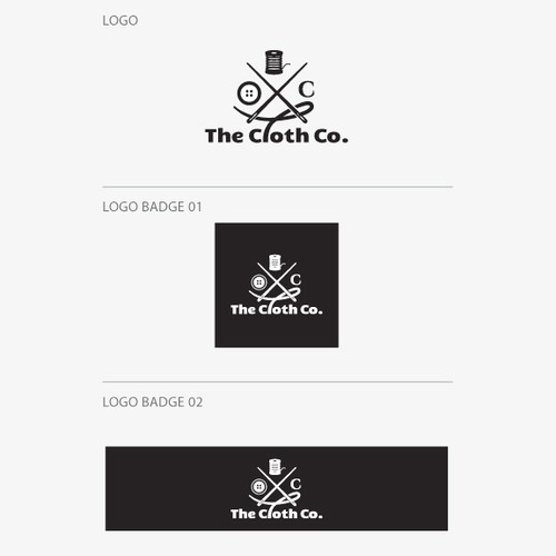 Men's fashion logo with the title 'Proposed logo for a cloth company'