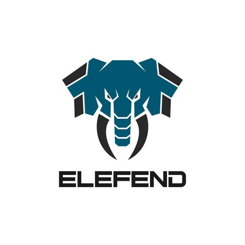 Defense logo with the title 'Robotic elephant for security company'