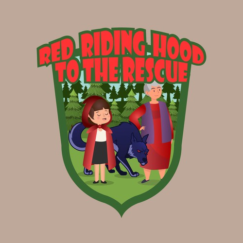 Theater logo with the title 'Theatre Pantomime RED RIDING HOOD LOGO'