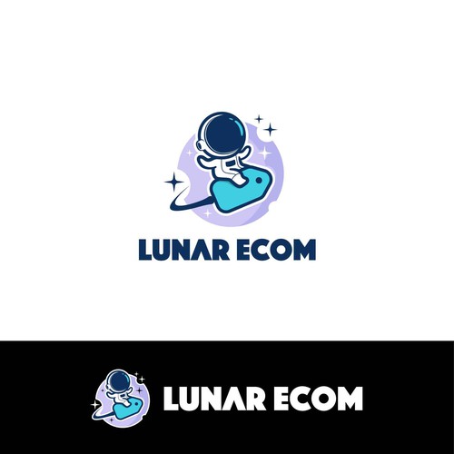Ecommerce logo with the title 'cute logo for Lunar Ecom'