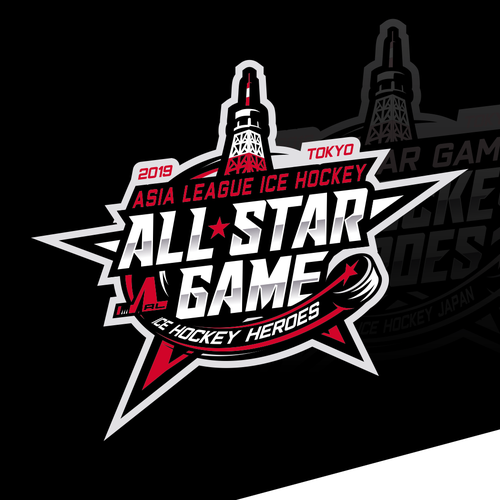 Hockey logo with the title 'asia league hockey logo'