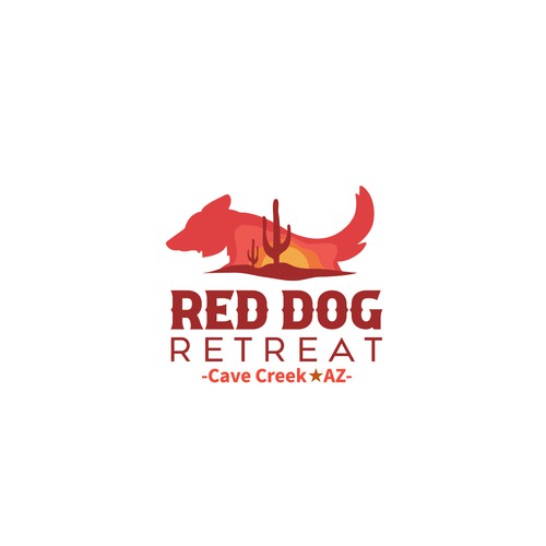 Vacation logo with the title 'Red Dog '