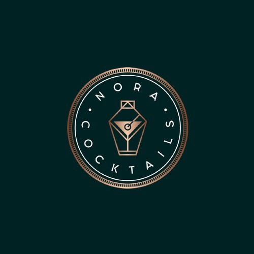 Cocktail logo with the title 'Elegant Cocktail Logo'
