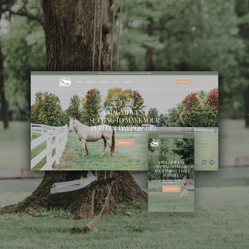 Barn design with the title '48 Hour Squarespace Website for Wedding Venue'