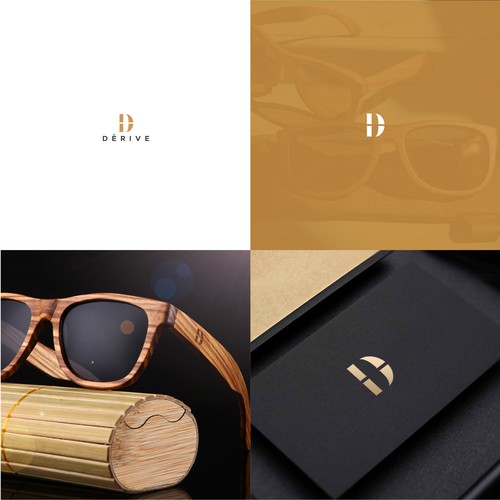 Watch design with the title 'Elegant Logo for Wooden Sunglasses Company '