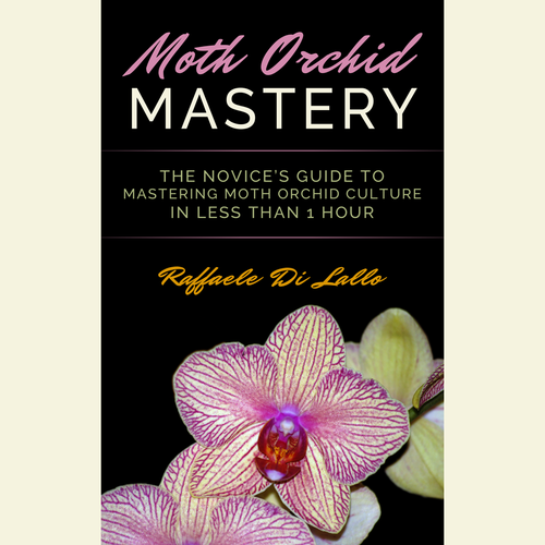 Photography book cover with the title 'Design for Book About Orchids'