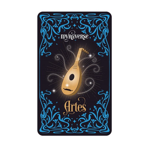 Instrument design with the title 'Art Nouveau Story Cards'