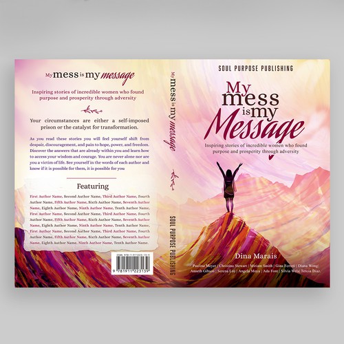 Inspirational book cover with the title 'My mess is my message'