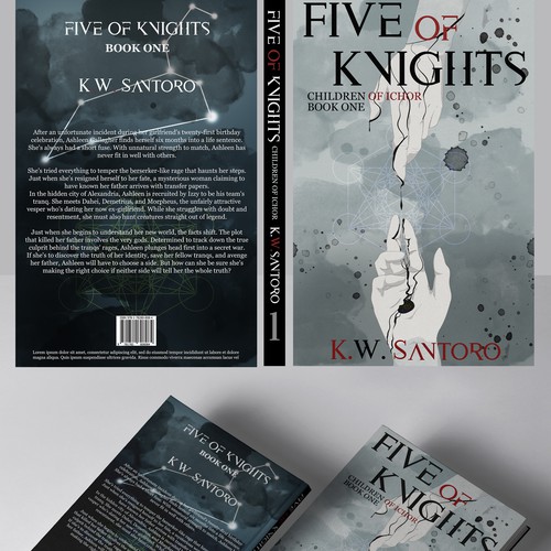 Hand book cover with the title 'Cover book concept'