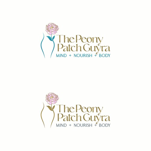 Peony design with the title 'The Peony Patch Guyra'