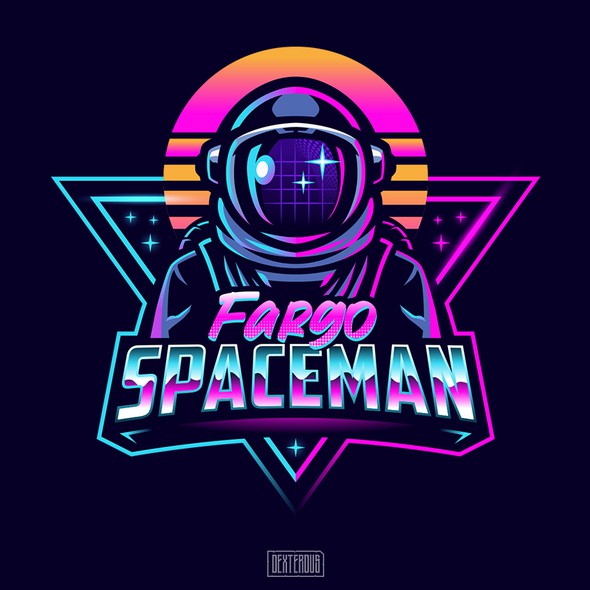 Cyberpunk design with the title 'Fargo Spaceman'