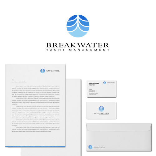 Ocean brand with the title 'Luxury Yachting Service - Serenity, Relaxation, Adventure, and Fun!'