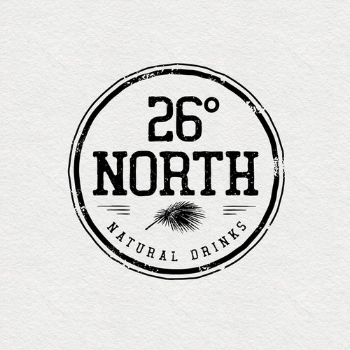 Coaster logo with the title 'Logo design for natural drinks'