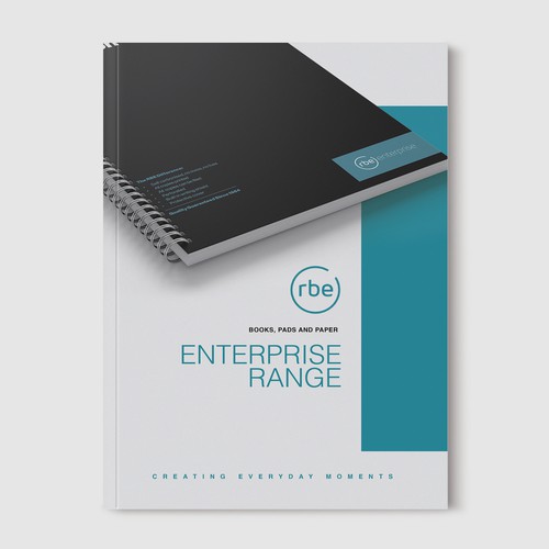 Office design with the title 'RBE Leaflet'