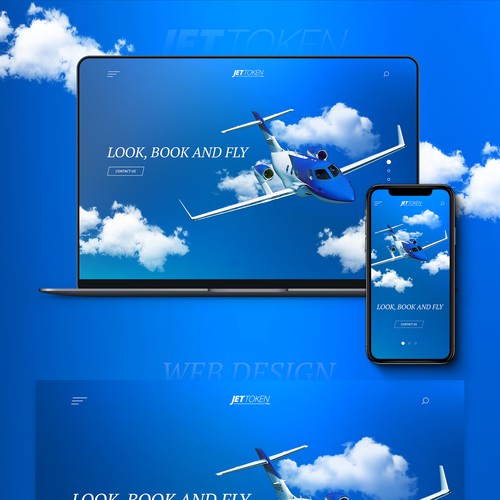 Redesigned website with the title 'Jettoken web page redesign'