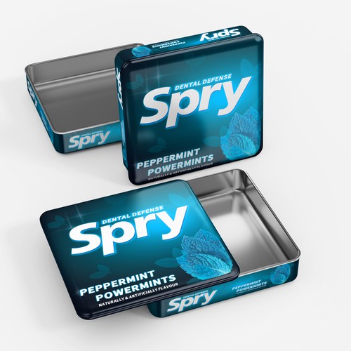 Tin packaging with the title 'label packaging'