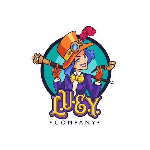 Hat brand with the title 'Logo design for L.U.E.Y.'