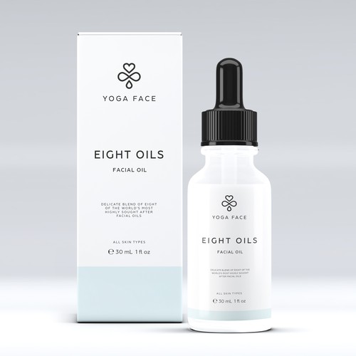 Dropper bottle packaging with the title 'Label and Box design for Fresh Faced Australian Skincare'