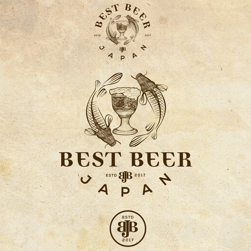 Koi design with the title 'Best Beer Japan'