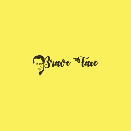 Mustard logo with the title 'brave face'