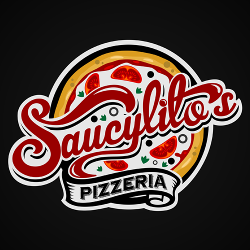 Pizzeria design with the title 'Classic & Fun Pizza Food Truck & Pizzeria Restaurant Logo'