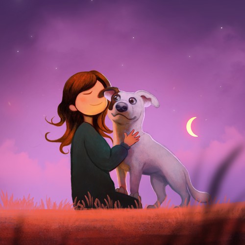 Cute animal illustration with the title 'children's illustration'