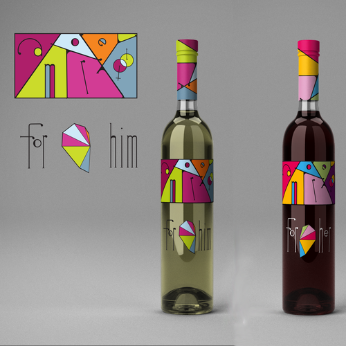 Different design with the title 'Etiquet design for Amore wine'