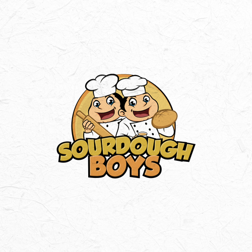 Dough design with the title 'Logo Sourdough Boys'