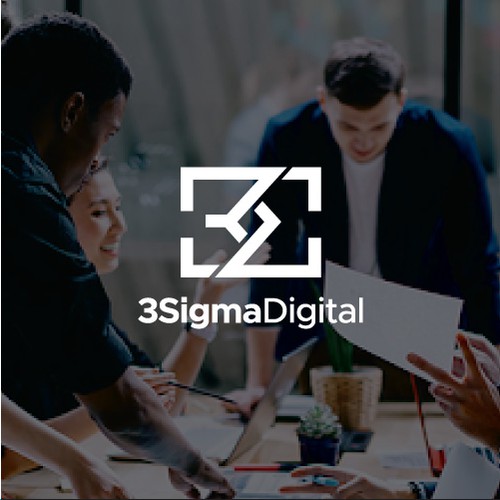 Black and blue logo with the title 'Logo Design For Digital Marketing Agency'