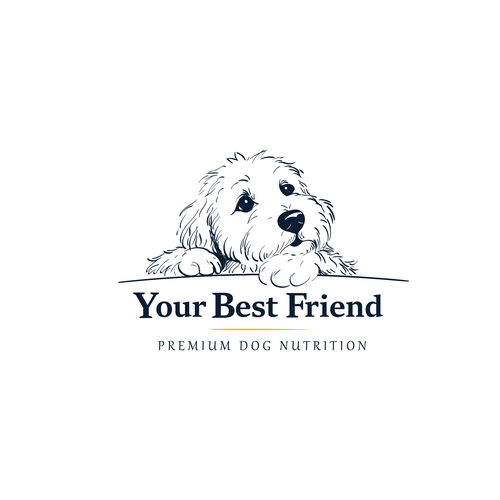 Pet food logo with the title 'Playful&Premium Logo - Dog Food'