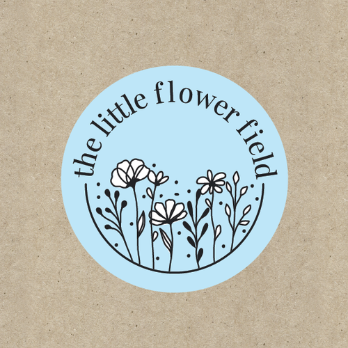 Natural design with the title 'the little flower field'