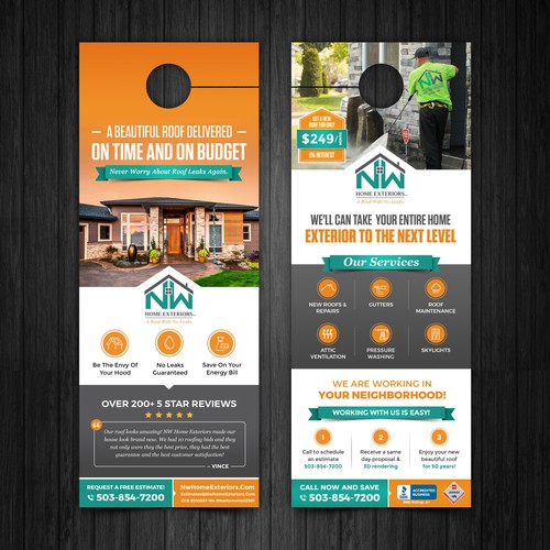 Roof design with the title 'Door Hanger'