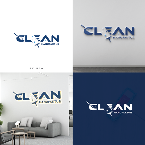 Cleaning and maintenance logo with the title 'Design for cleaning services '