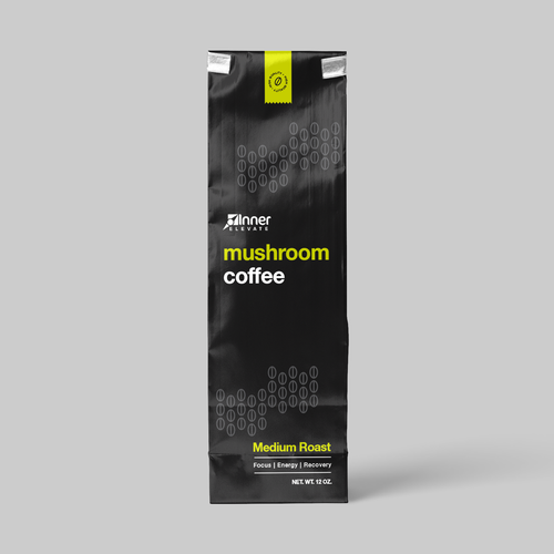 Coffee packaging with the title 'Coffee bag contest winner'