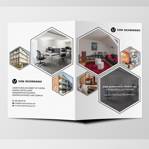Print-ready design with the title 'Half Fold Brochure Design'