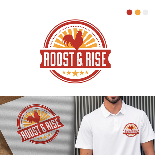 Rooster logo with the title 'Logo Design'