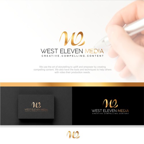 Web design logo with the title 'west eleven media'