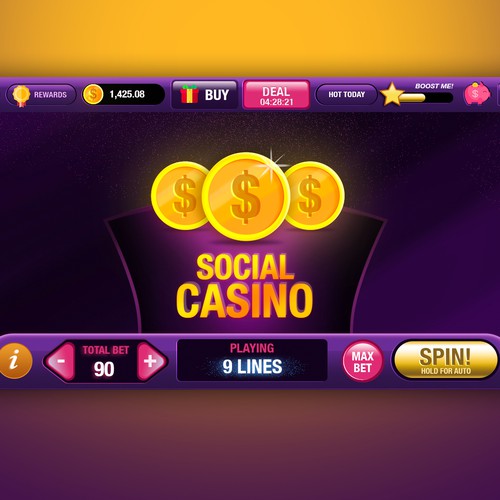 Casino design with the title 'Casino App Design'