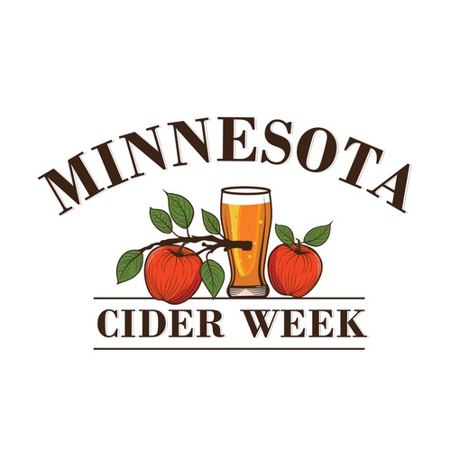 Apple logo with the title 'Minnesota Cider Week'