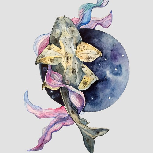 Ocean t-shirt with the title 'sea angel fish'