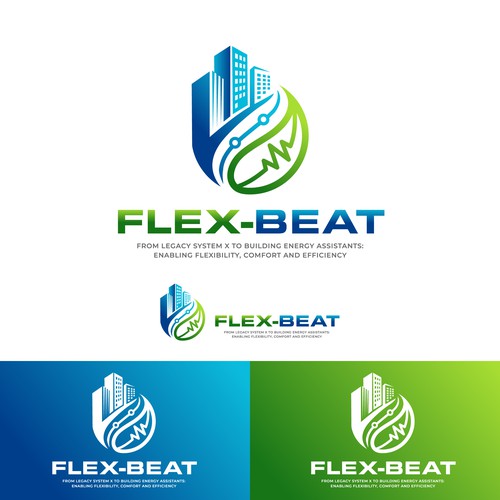 Green logo with the title 'Exclusive Logo For FLEX-BEAT Brand'
