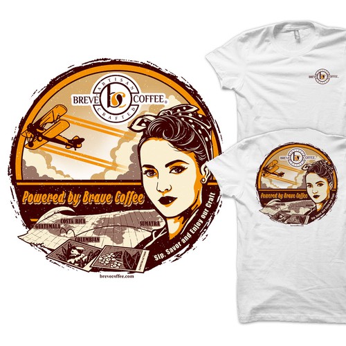 Coffee t-shirt with the title 'The Coffee Traveler'