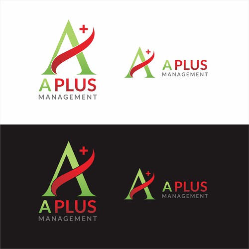 Management consulting logo with the title 'Logo concept for A PLUS Management'