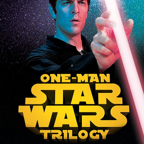 Star Wars design with the title 'Star Wars One Man Show Poster'