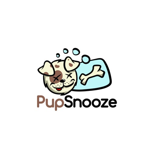 Bone logo with the title 'Cute puppy logo concept'