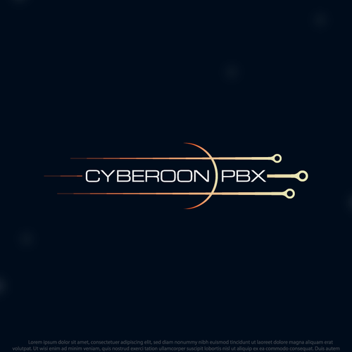 Crescent design with the title 'Logo concept for Cyberoon PBX'